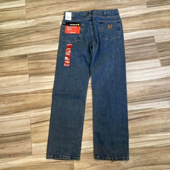 Brand New Vintage Carhartt Men's Blue and Navy Jeans - Picture 3 of 6